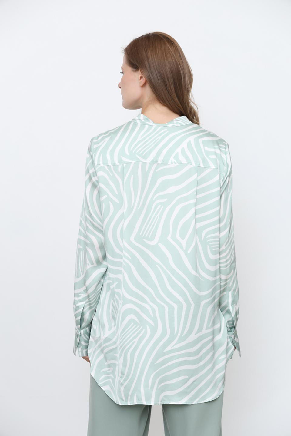 Рубашка Marc Aurel с принтом зелёная