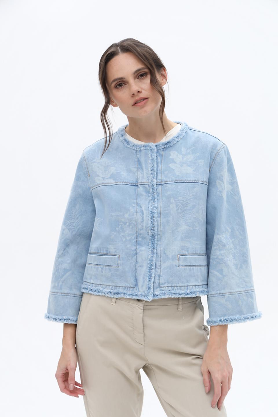 Жакет Marc Cain деним с бахромой