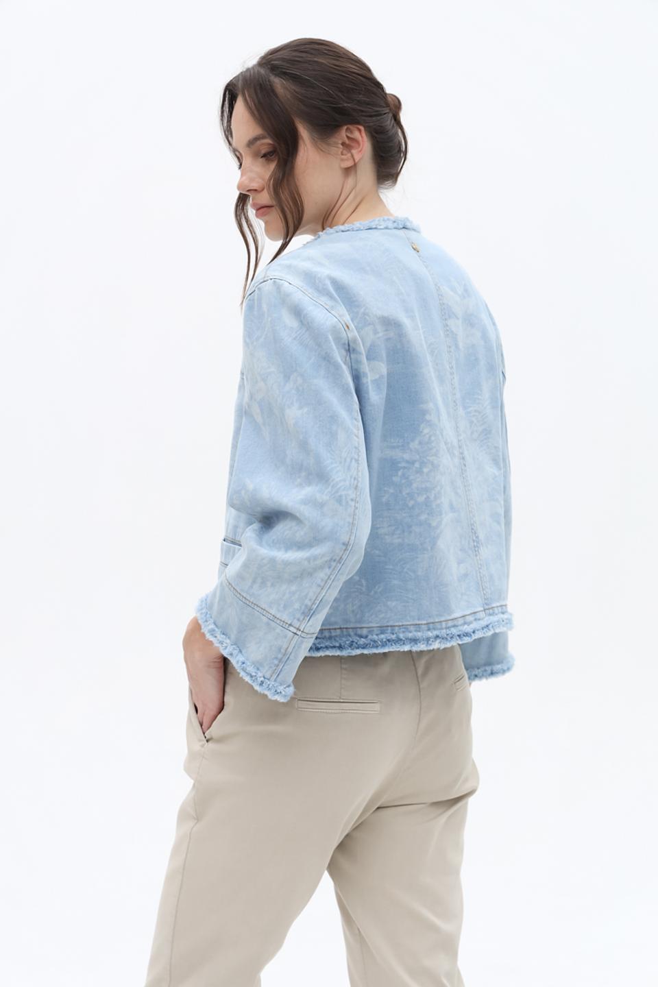 Жакет Marc Cain деним с бахромой