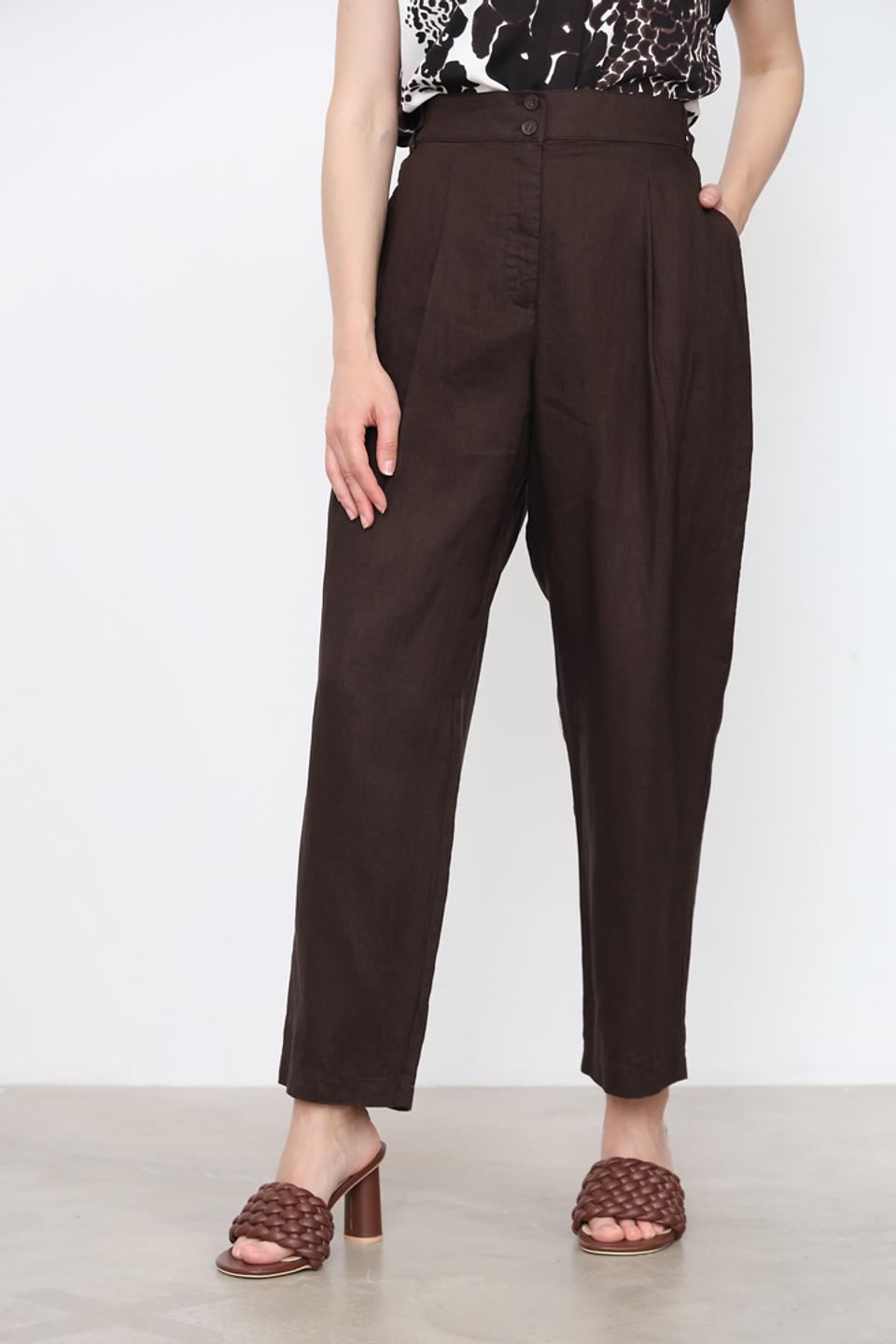 Брюки Marc Aurel широкие коричневые
