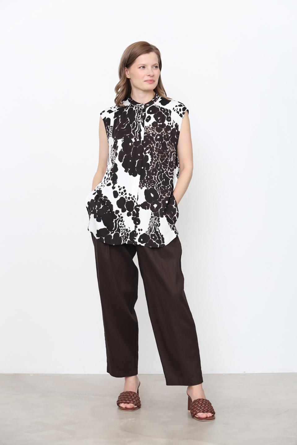 Блуза Marc Aurel с принтом чёрно-белый