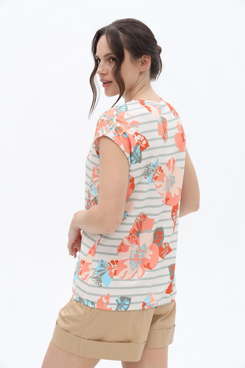 Футболка Lebek с цветочным принтом