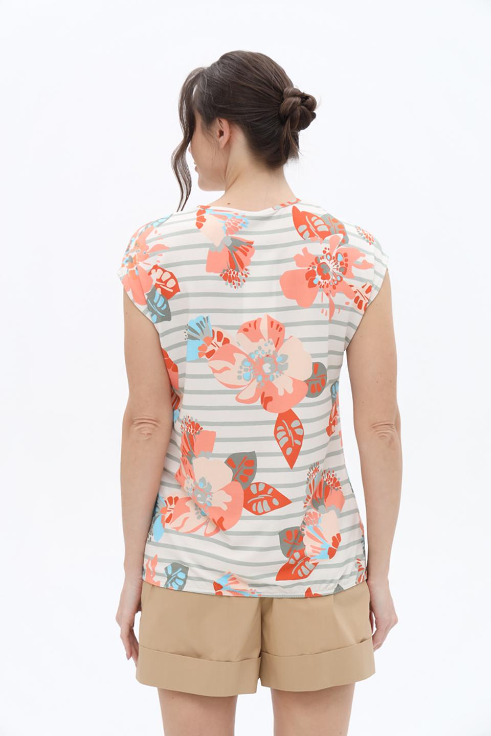 Футболка Lebek с цветочным принтом