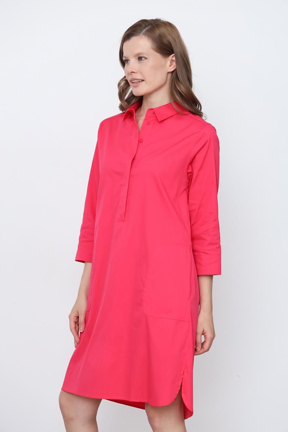 Платье рубашка Bianca фуксия