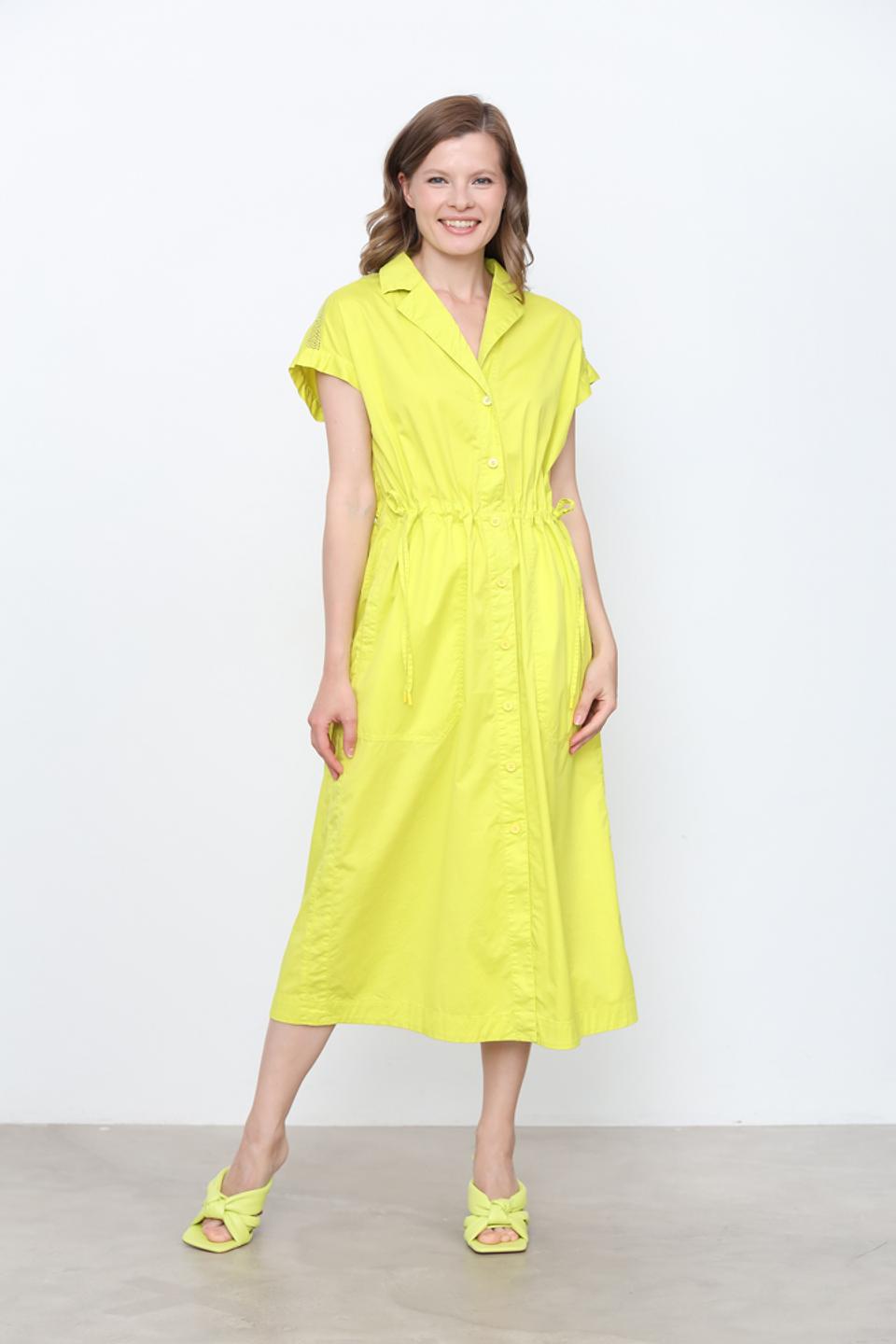 Платье Marc Cain лайм с завязкой