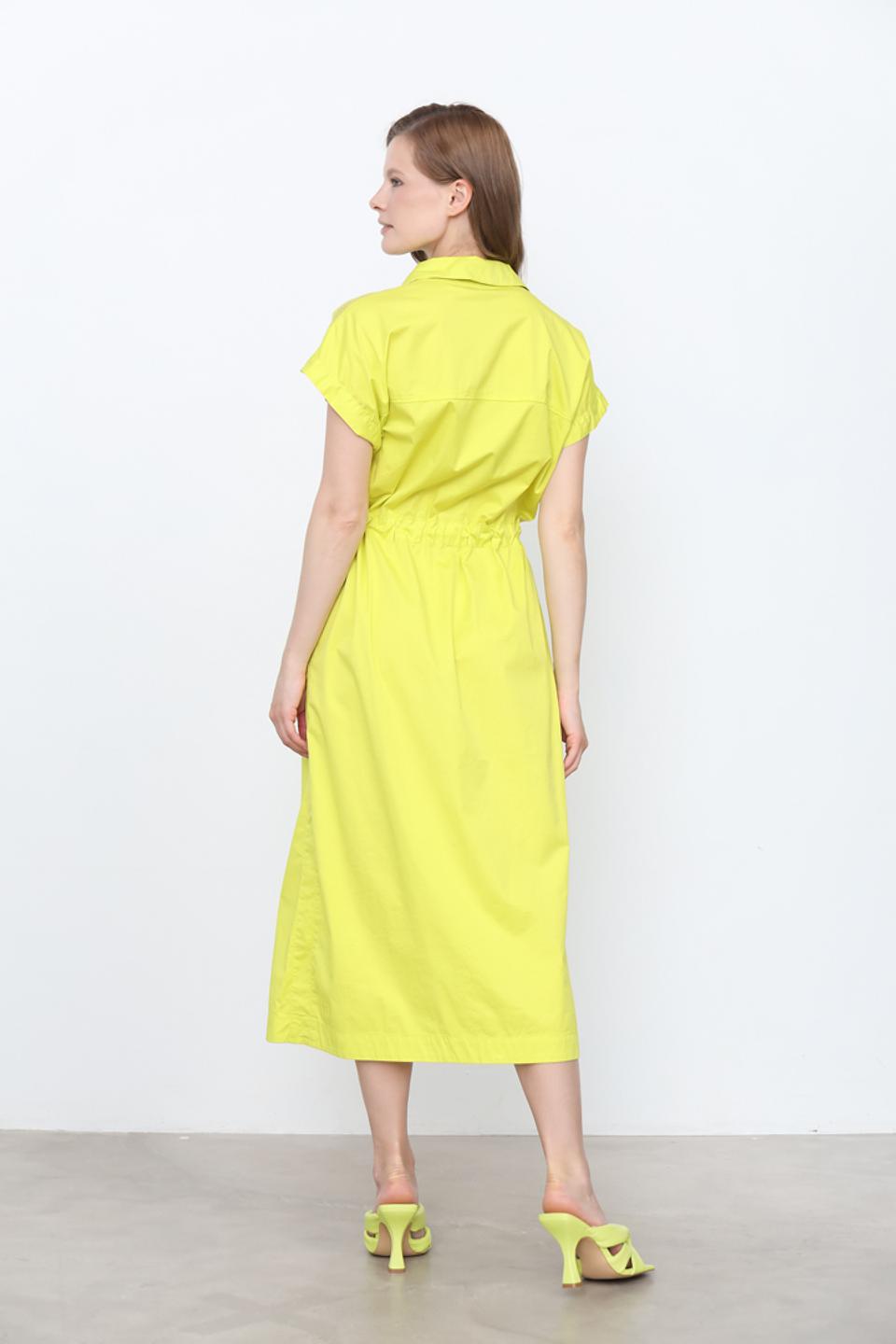 Платье Marc Cain лайм с завязкой