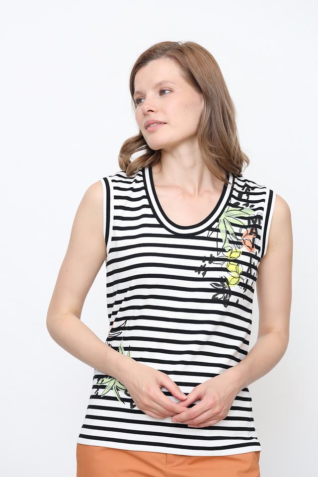 Топ Marc Cain полоска с принтом