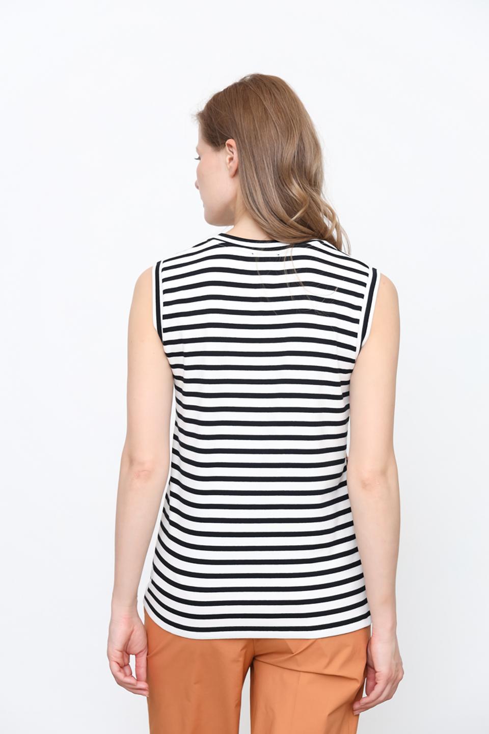 Топ Marc Cain полоска с принтом