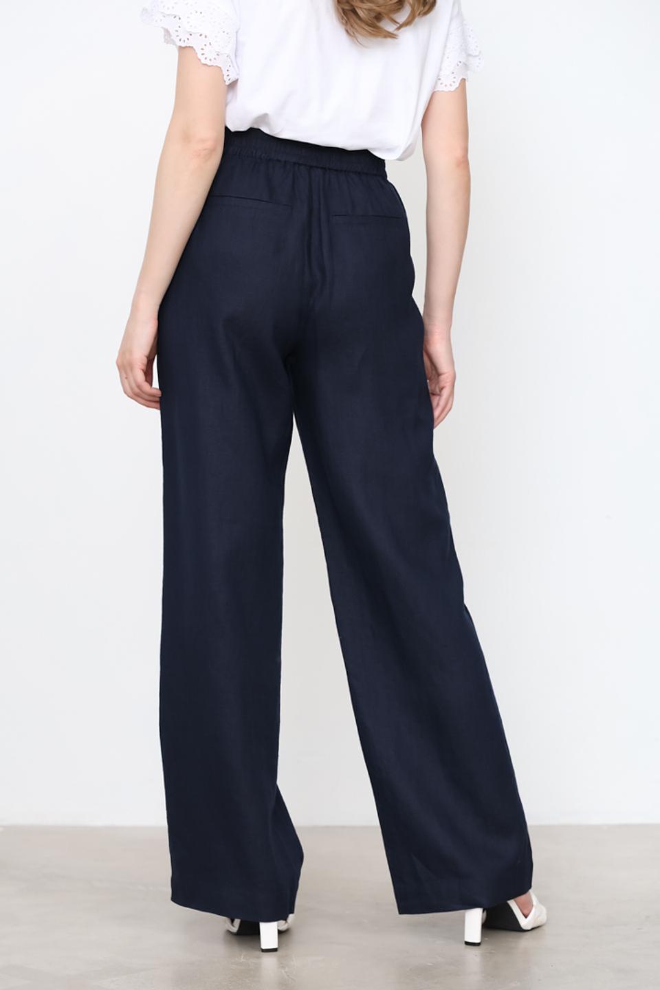 Брюки палаццо Oui тёмно-синие