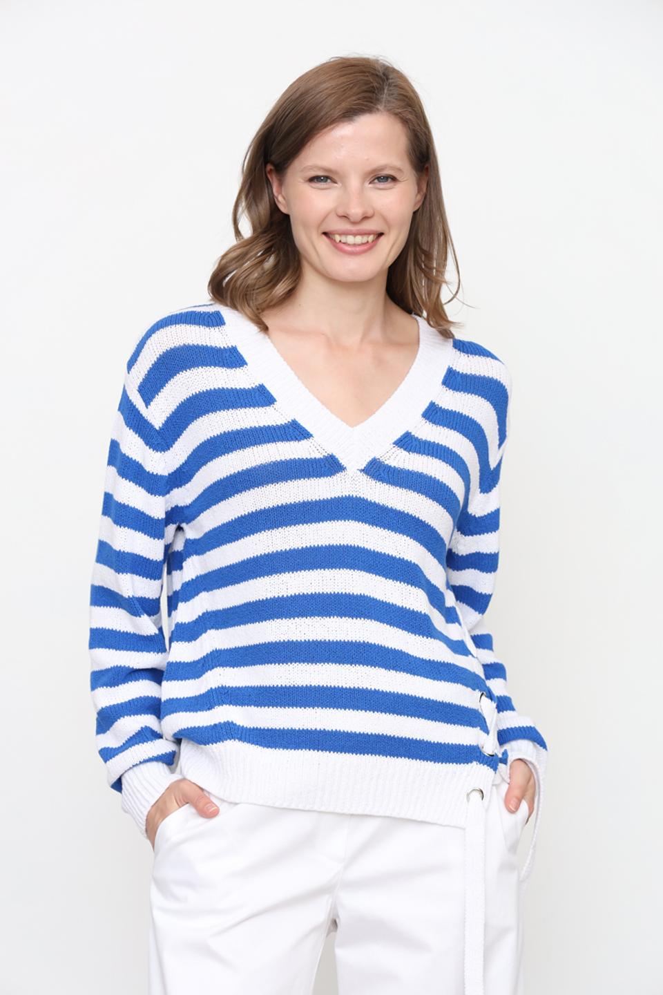Пуловер Oui в полоску