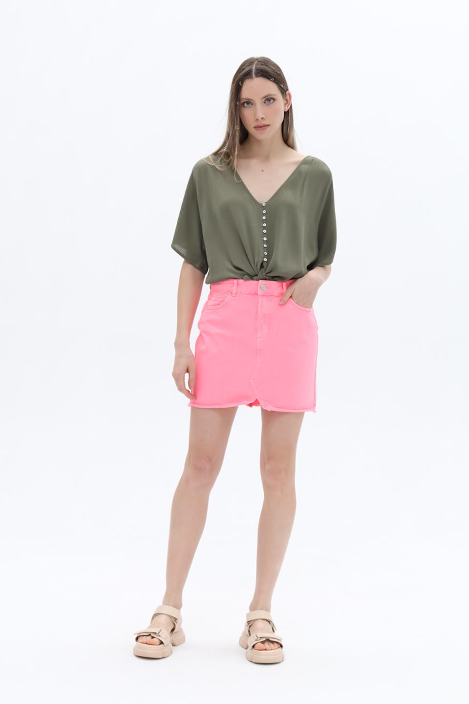 Юбка Alcott джинсовая розовая