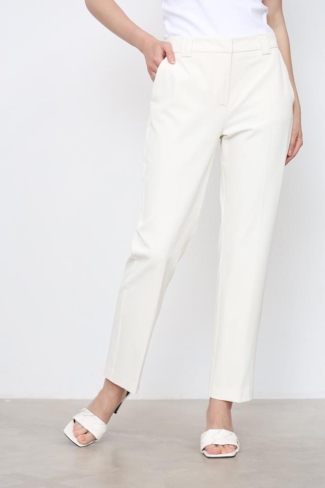 Брюки Icona прямого кроя кремовые