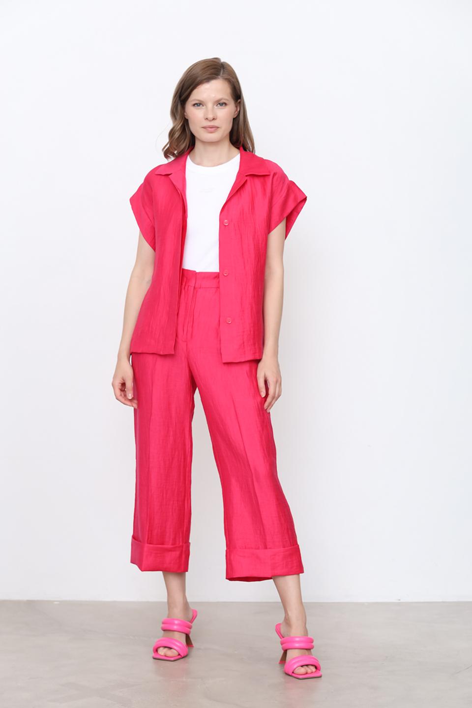 Жакет Icona малиновый с поясом