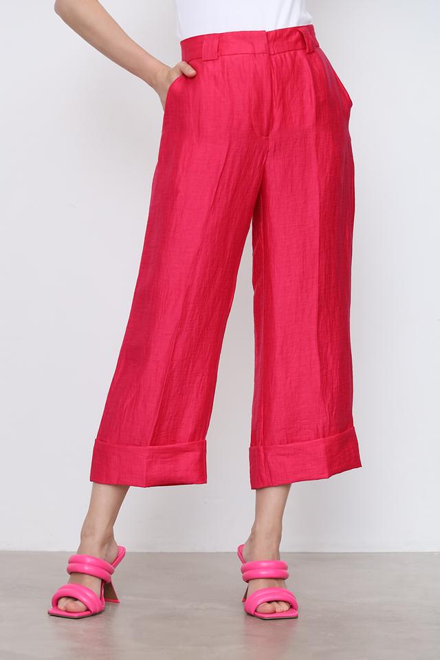 Брюки Icona кюлоты малиновые