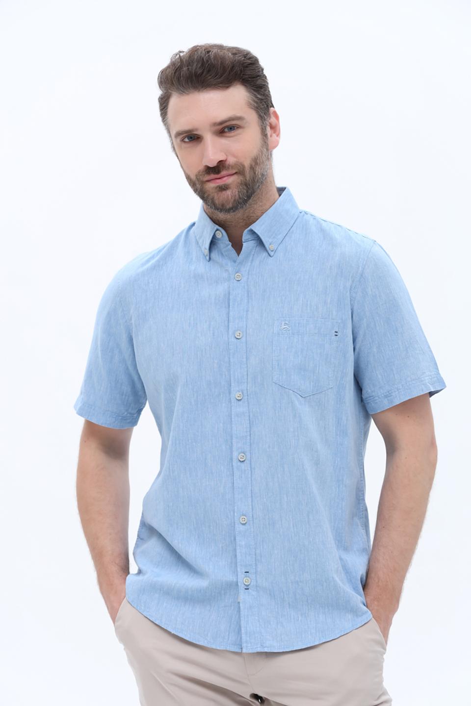 Рубашка кр Lerros голубая