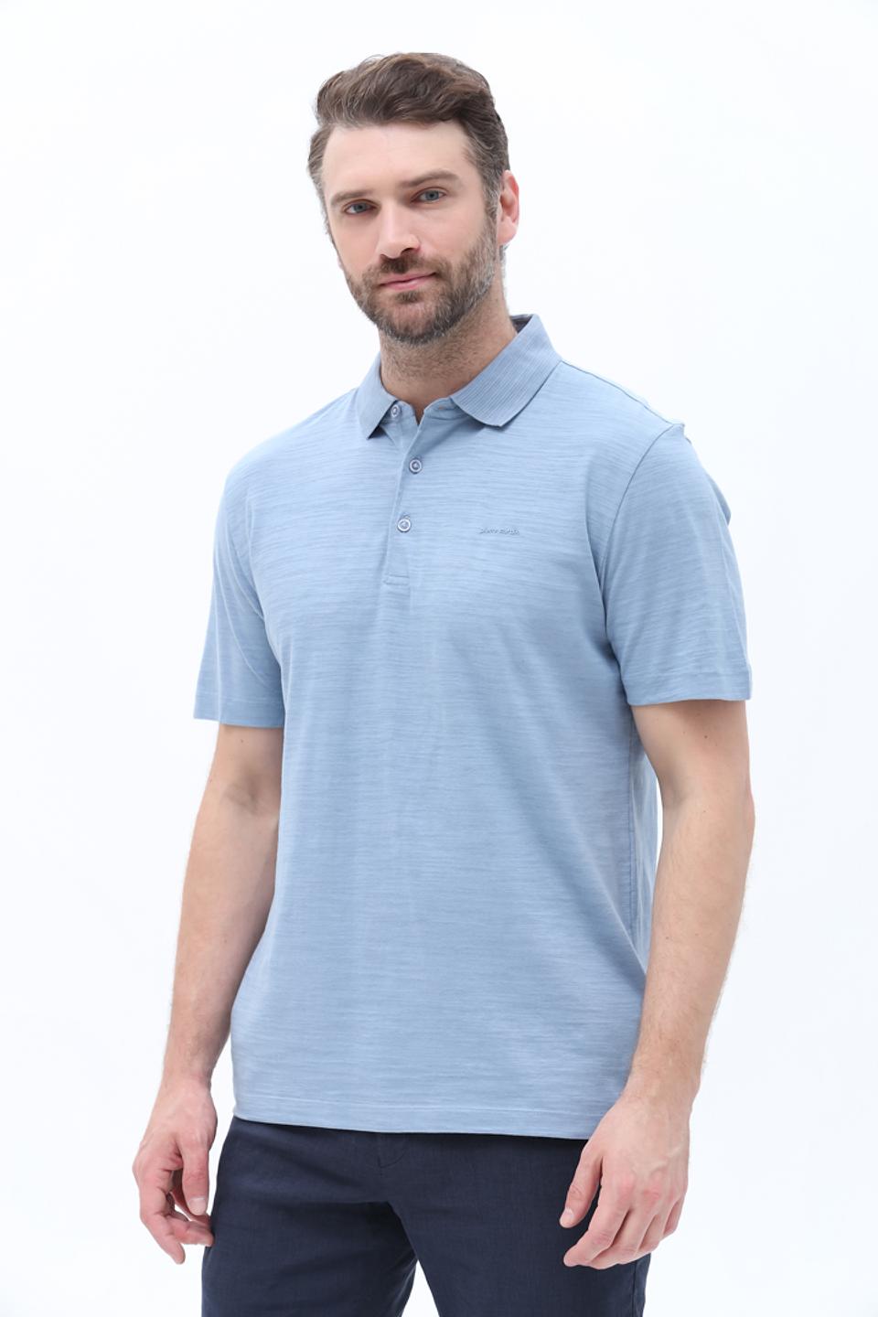 Поло Pierre Cardin мужское голубое