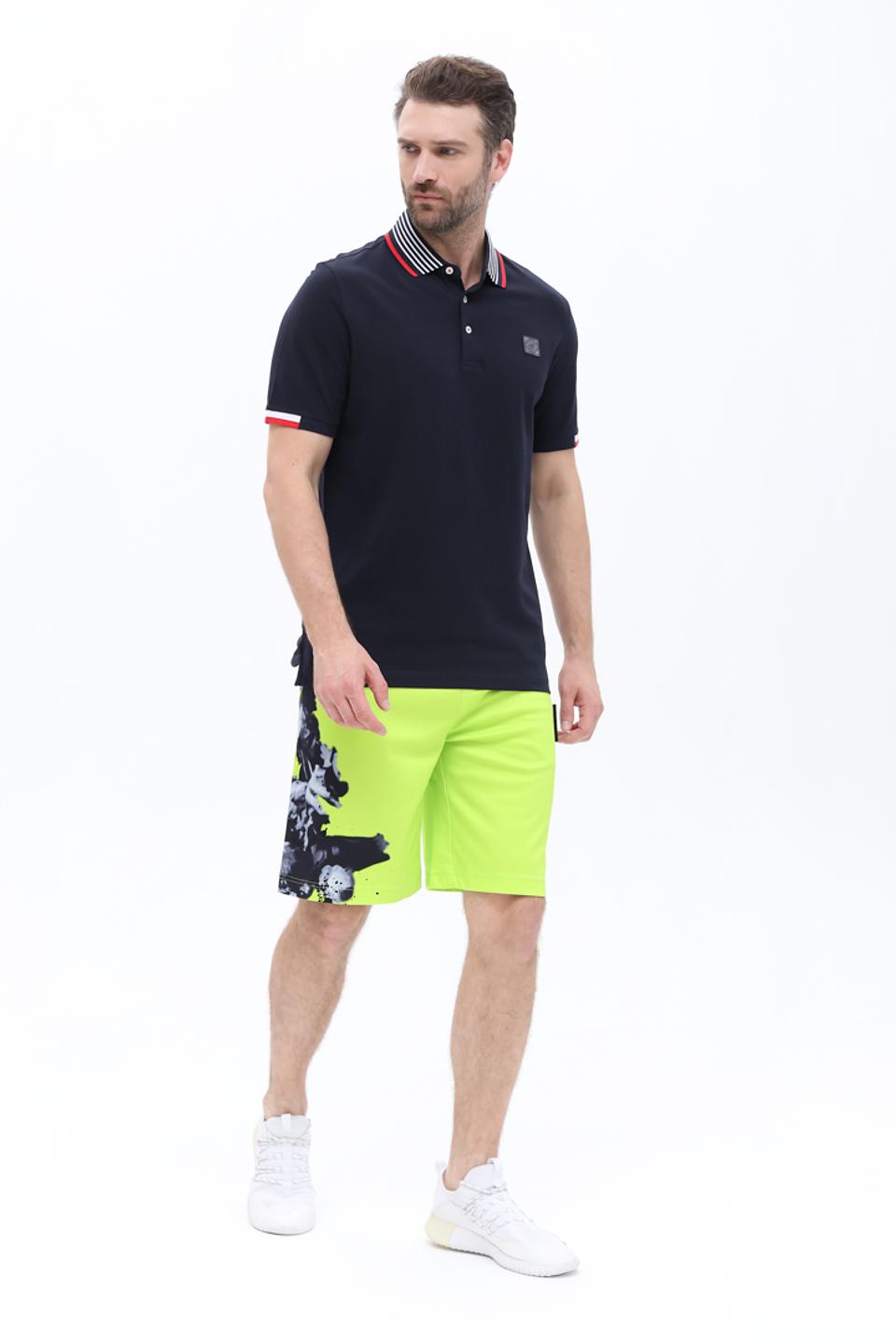 Поло Bugatti с полоской на воротнике