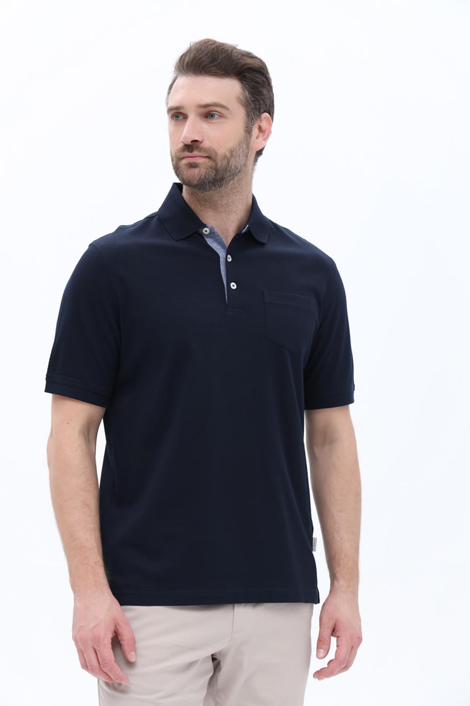 Поло Bugatti темно-синее