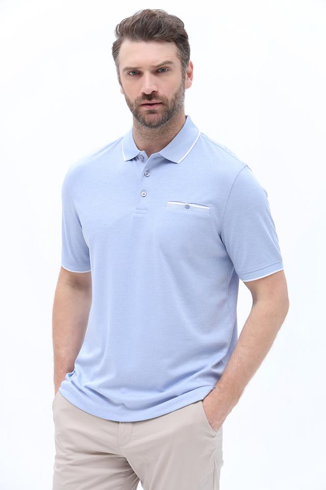 Поло Bugatti голубой