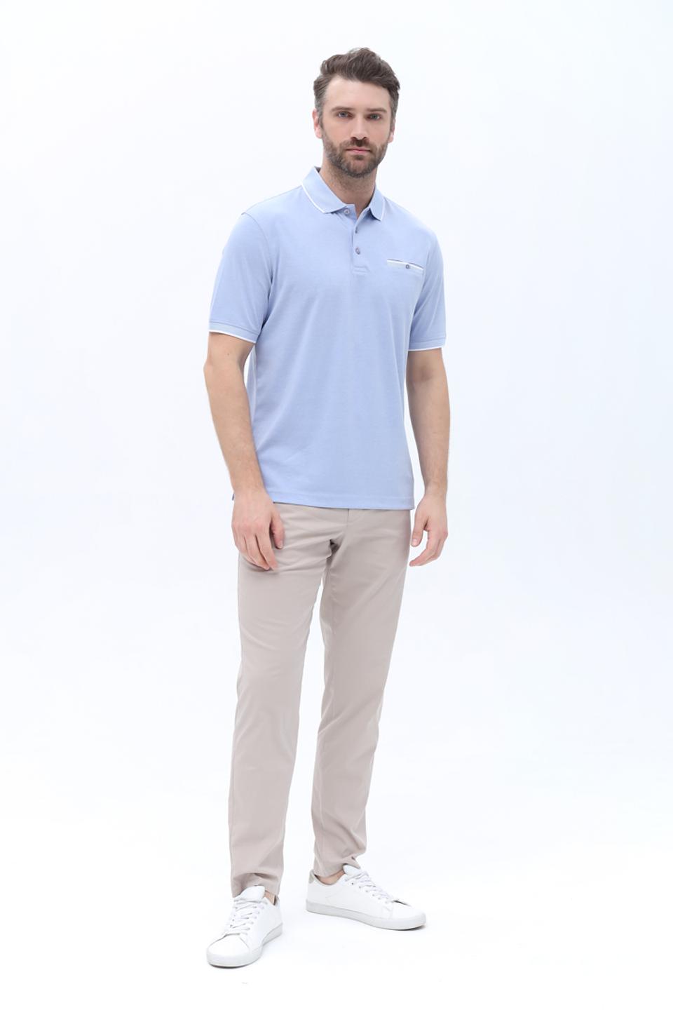 Поло Bugatti голубой