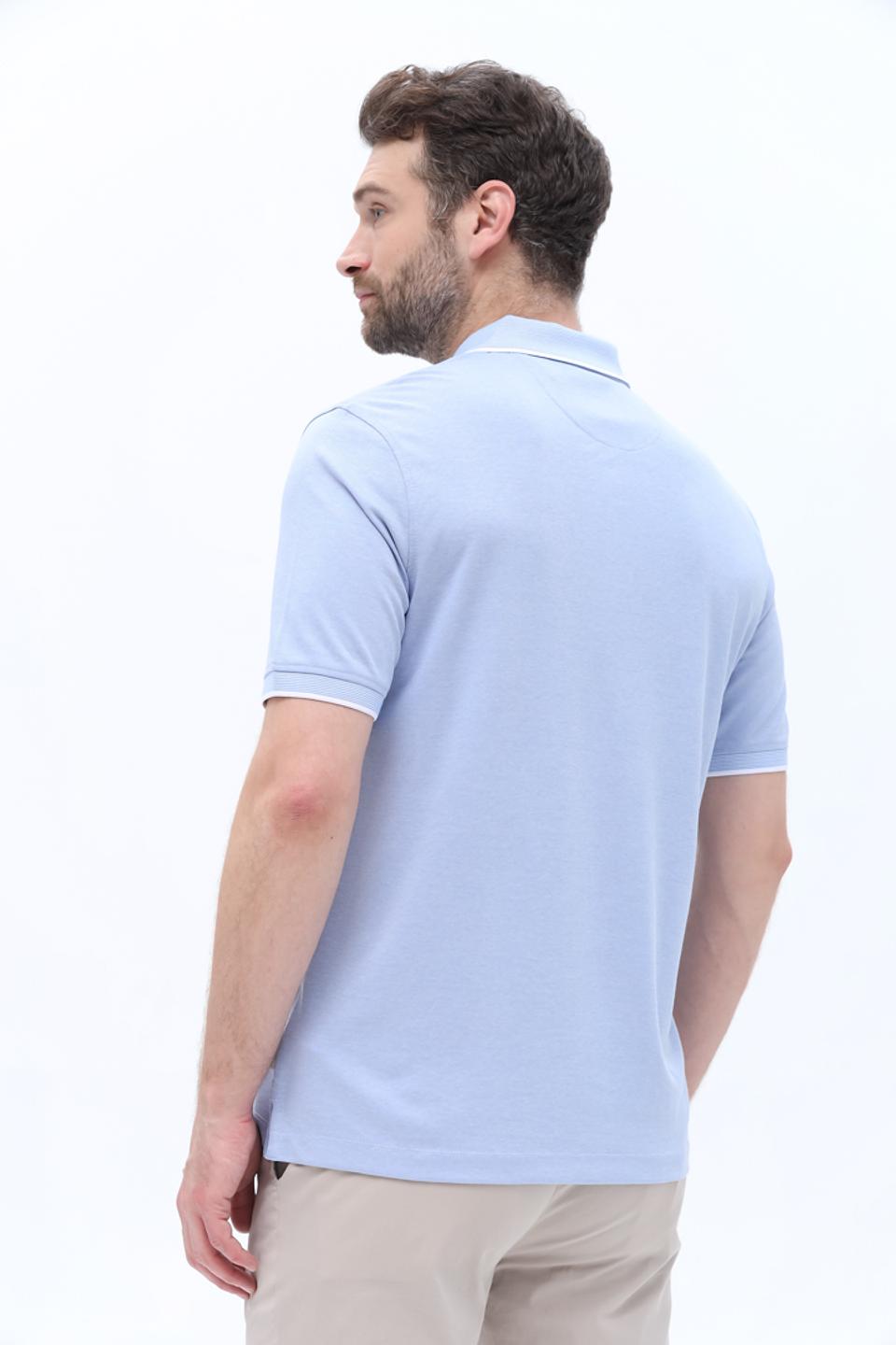 Поло Bugatti голубой