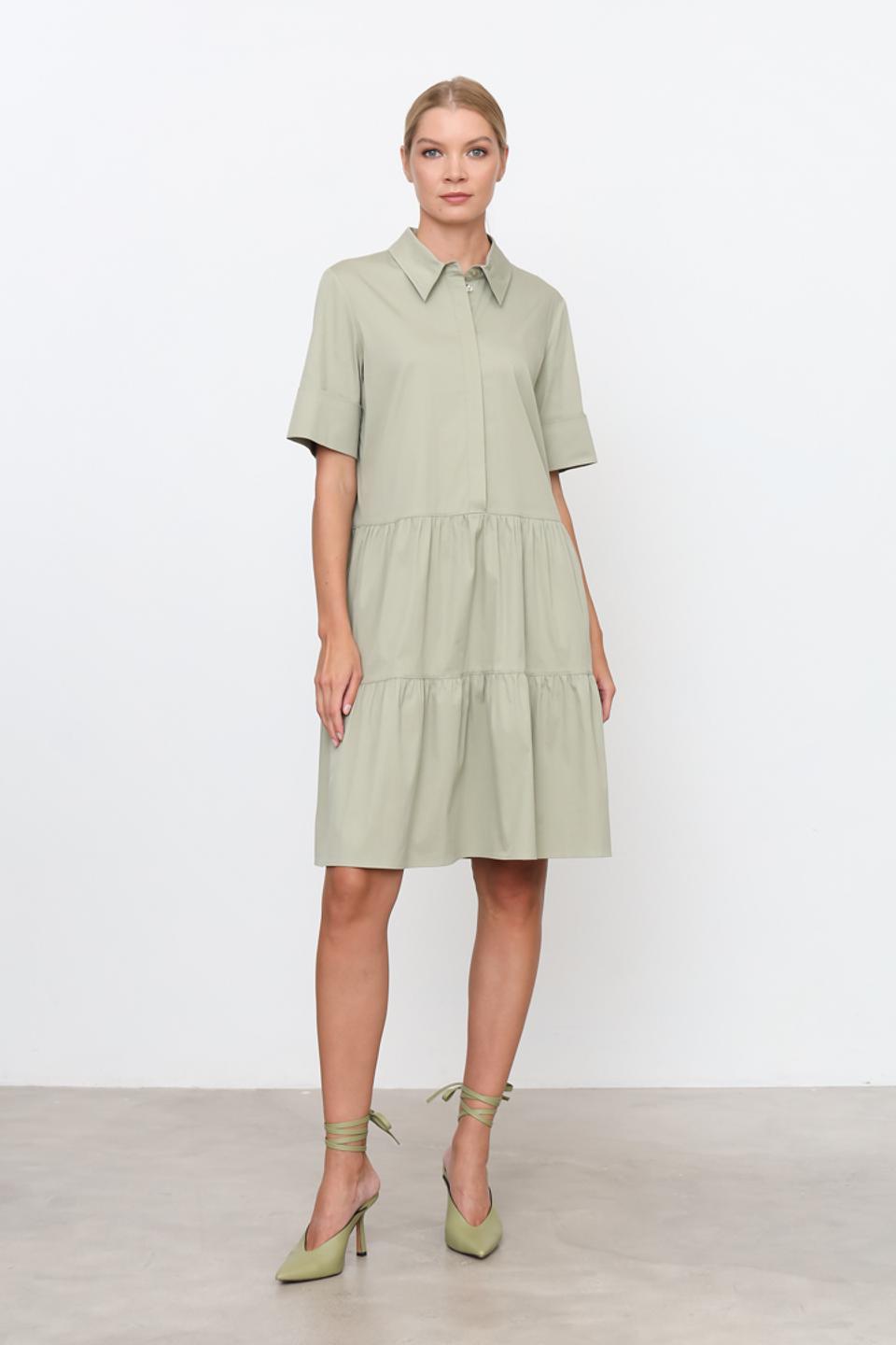 Платье Gerry Weber хаки с воротником