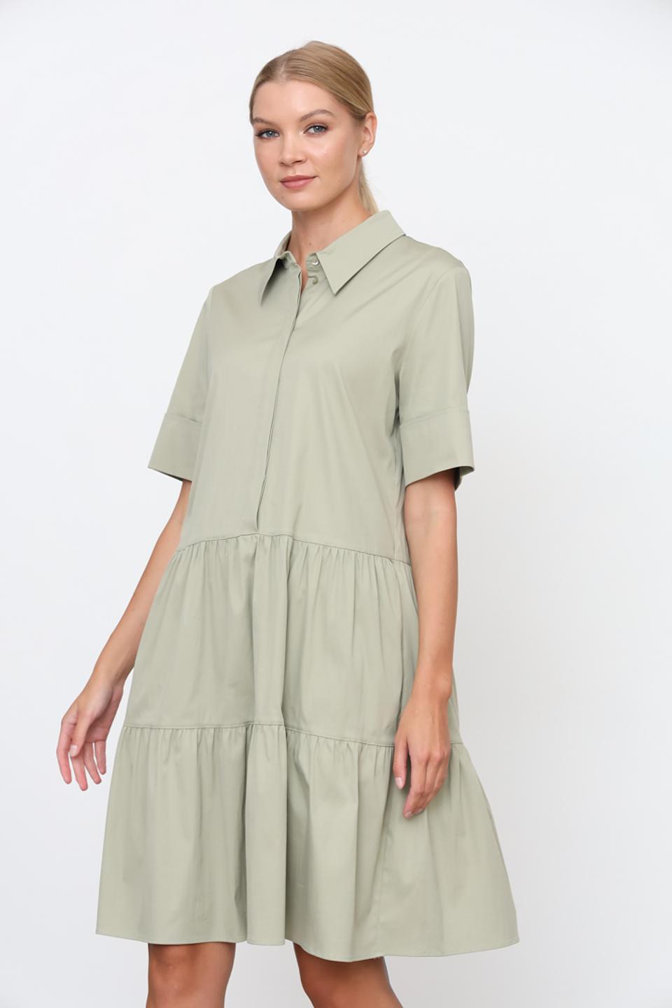 Платье Gerry Weber хаки с воротником