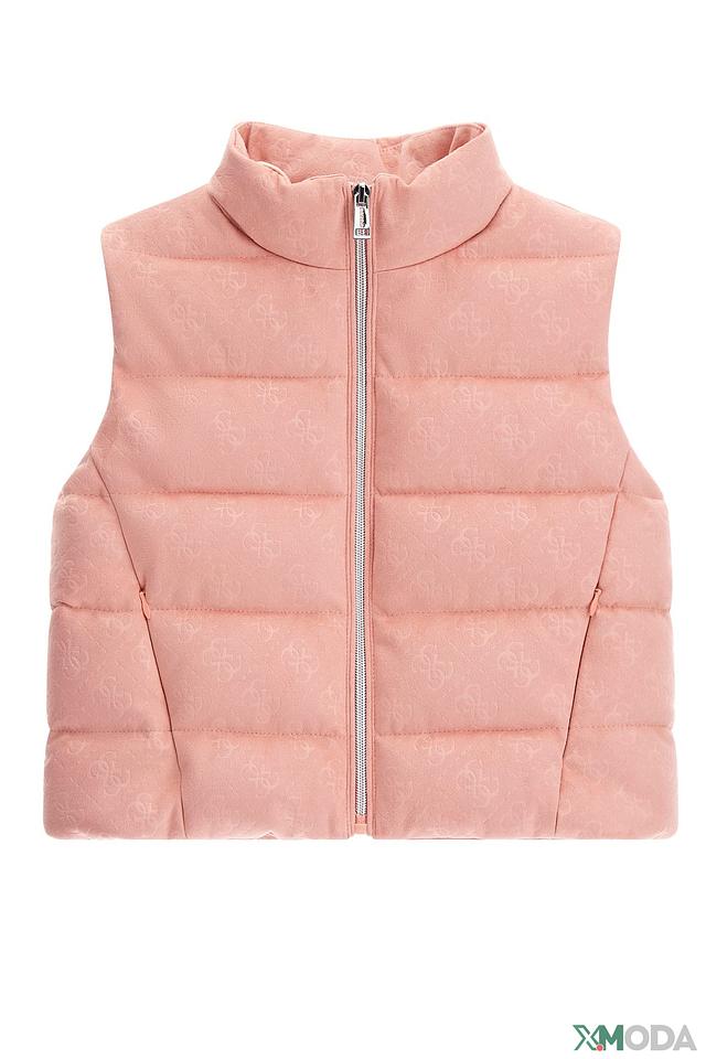 Жилет Guess с логотипом розовый