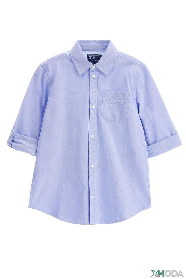 Рубашка Guess голубая с коротким рукавом