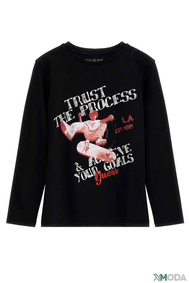 Футболка Guess с принтом чёрная