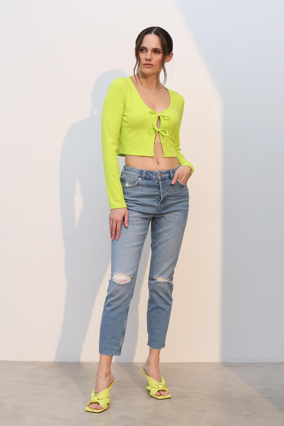 Жакет Tom Tailor лайм с завязками