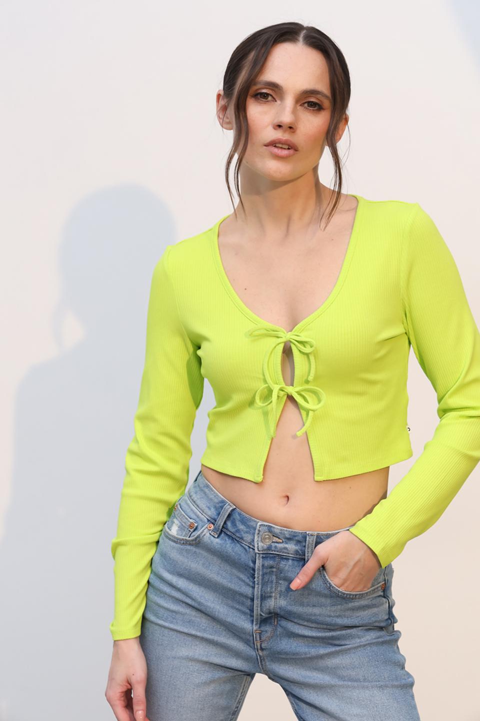 Жакет Tom Tailor лайм с завязками