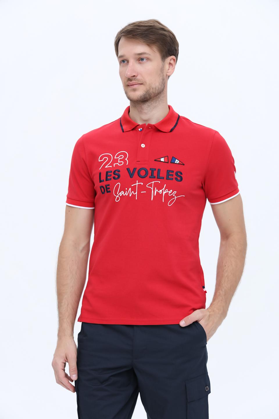 Поло North Sails красный с логотипом