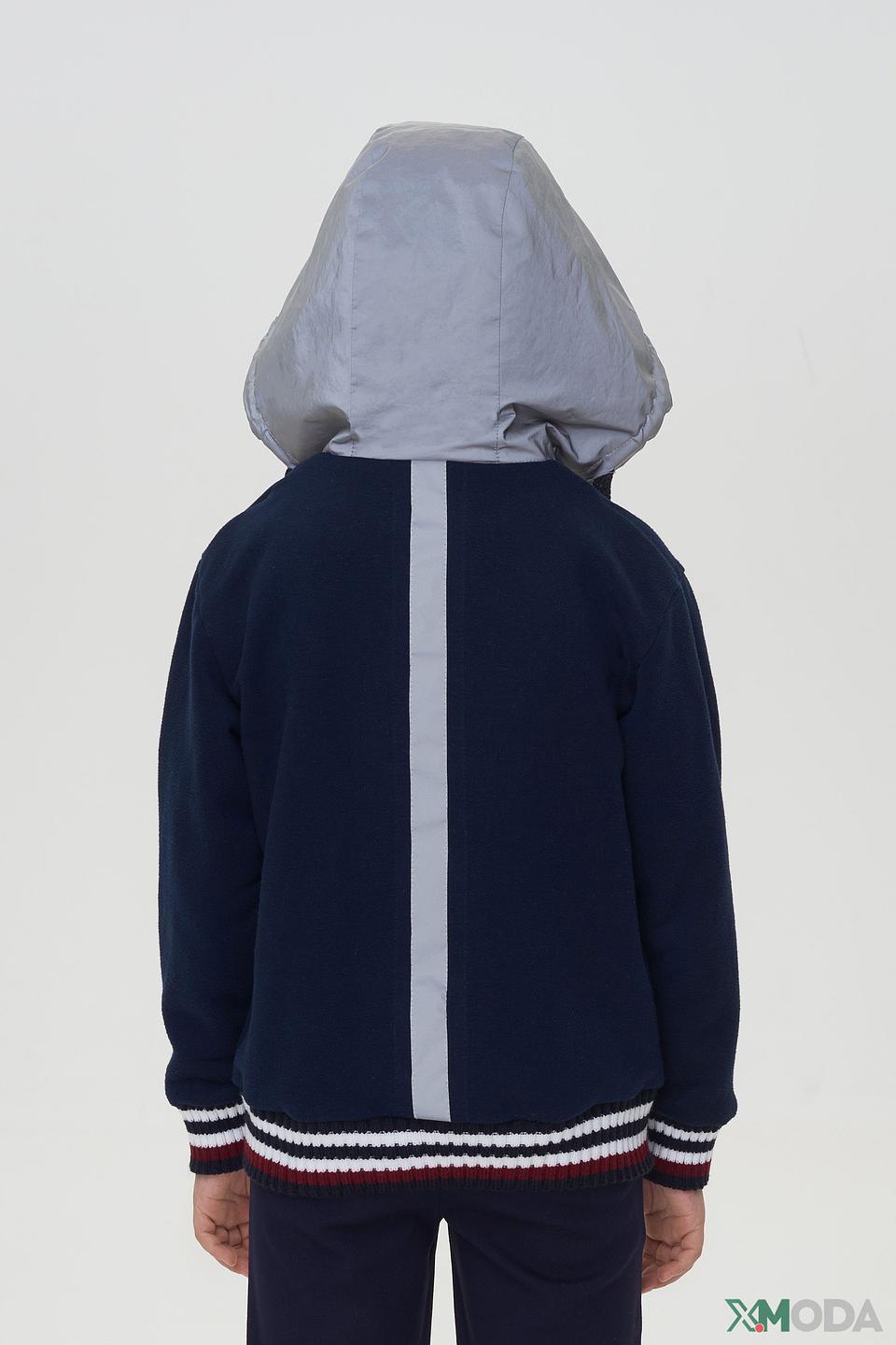 Куртка-бомбер Choupette синяя с нашивкой