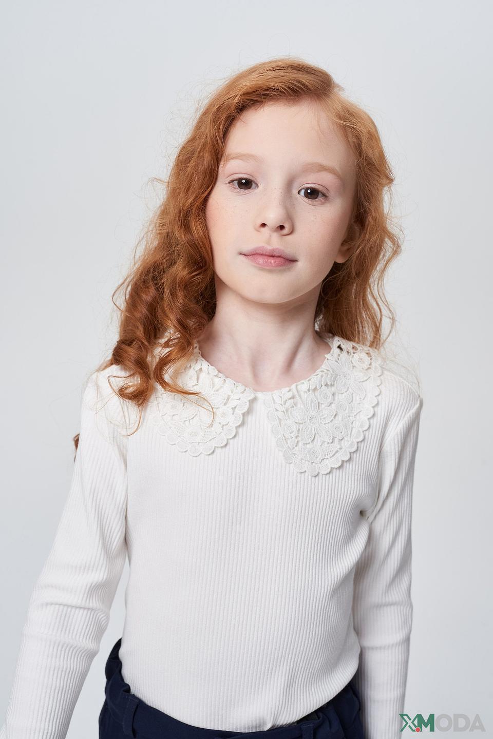 Блуза Choupette детская белая с кружевом