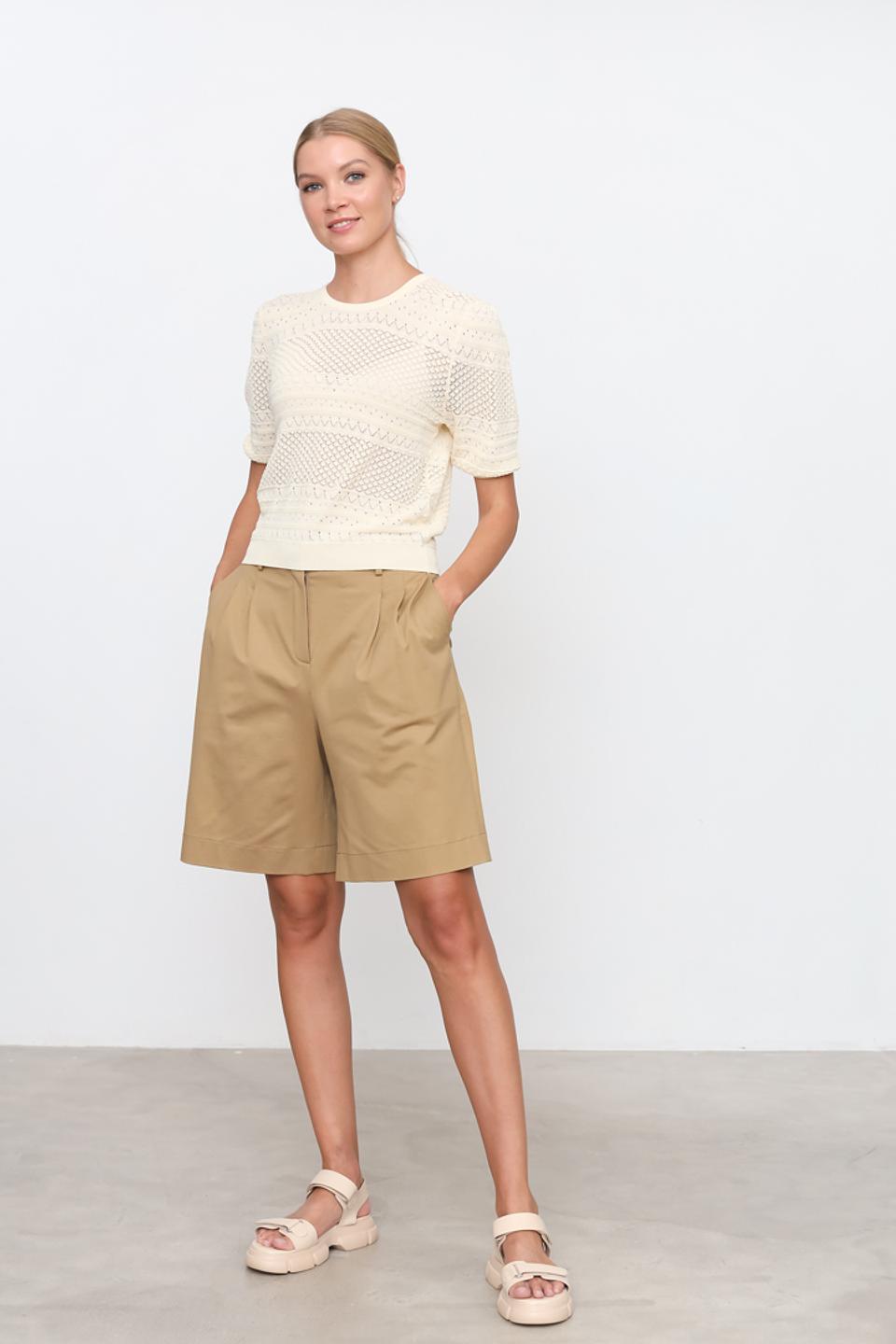 Джемпер Silvian Heach ажурный кремовый