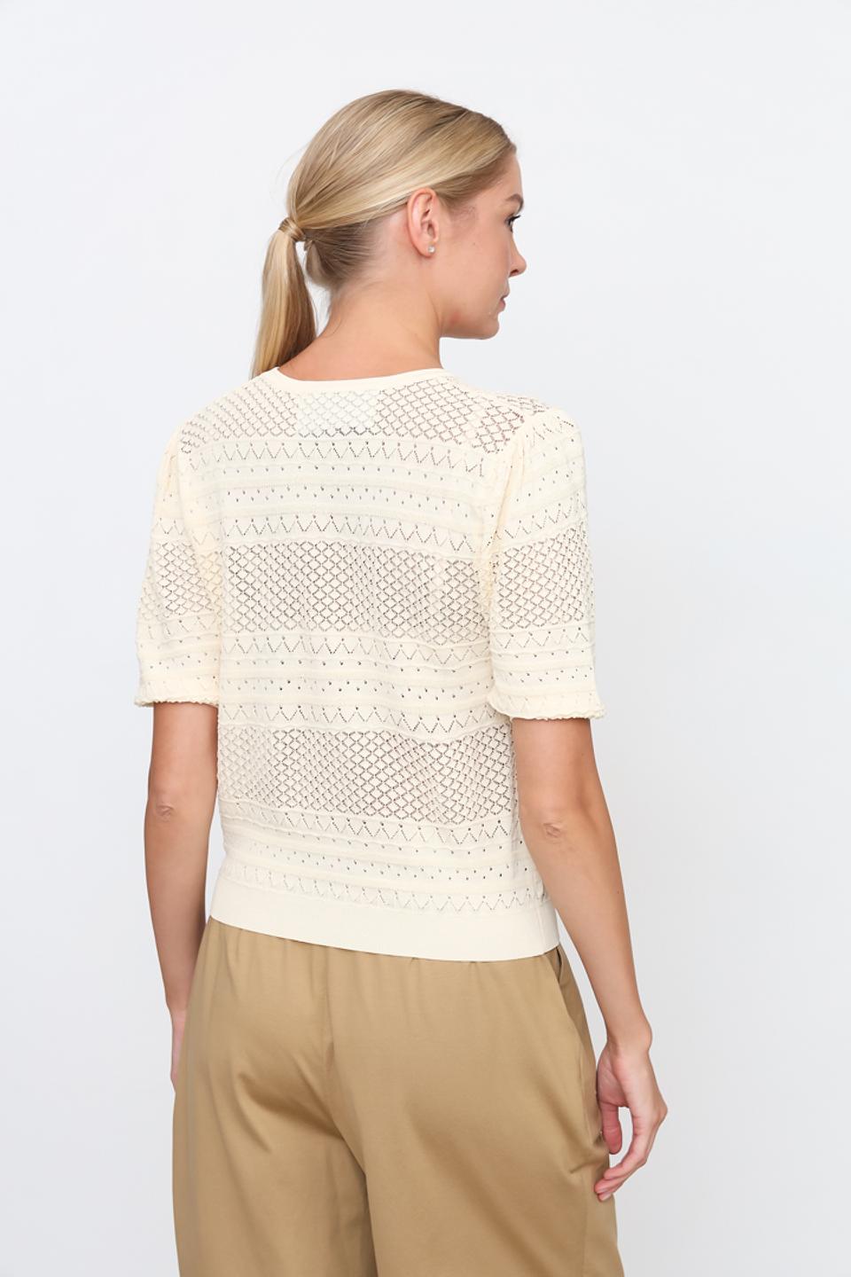 Джемпер Silvian Heach ажурный кремовый
