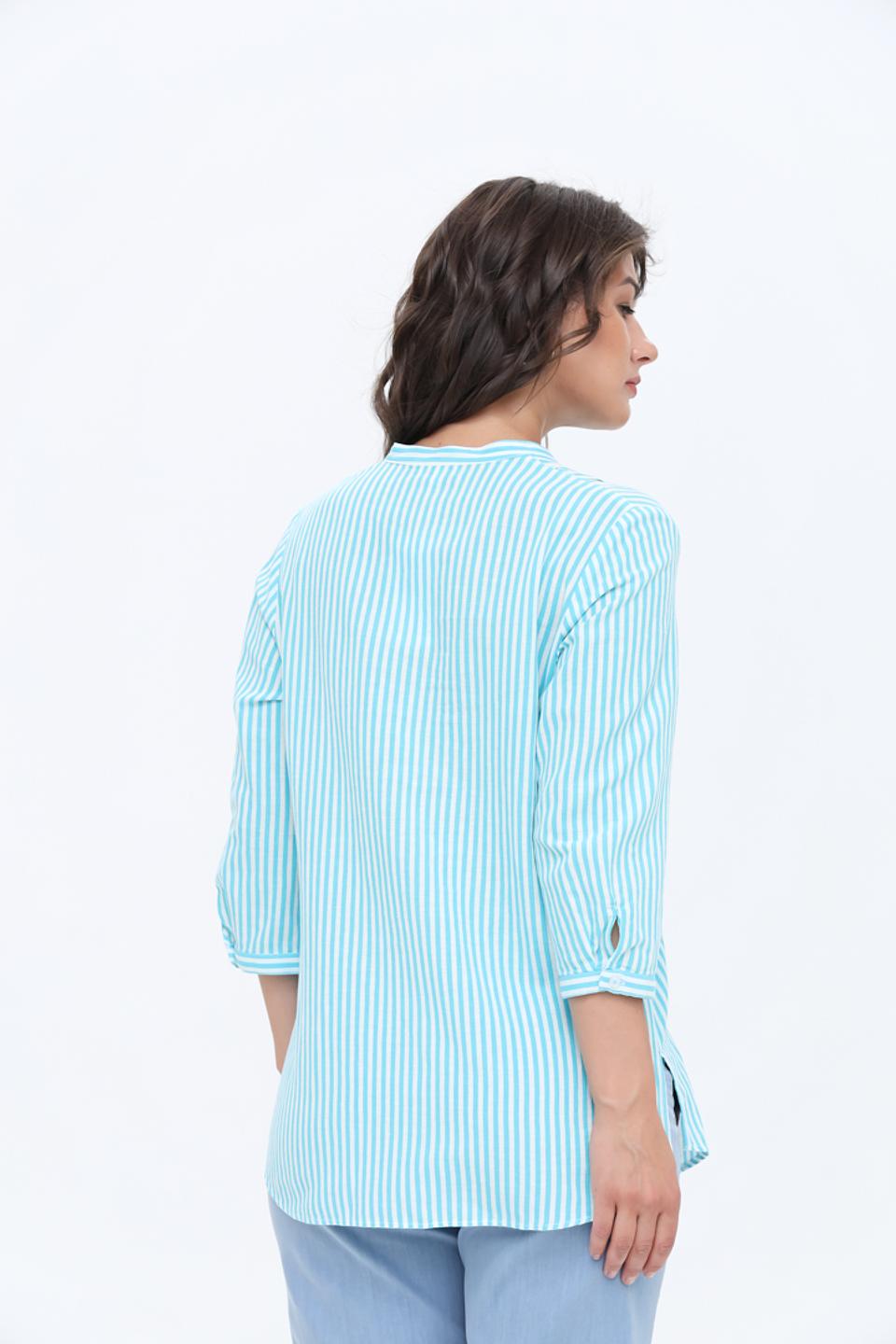 Блуза Erfo в полоску голубую