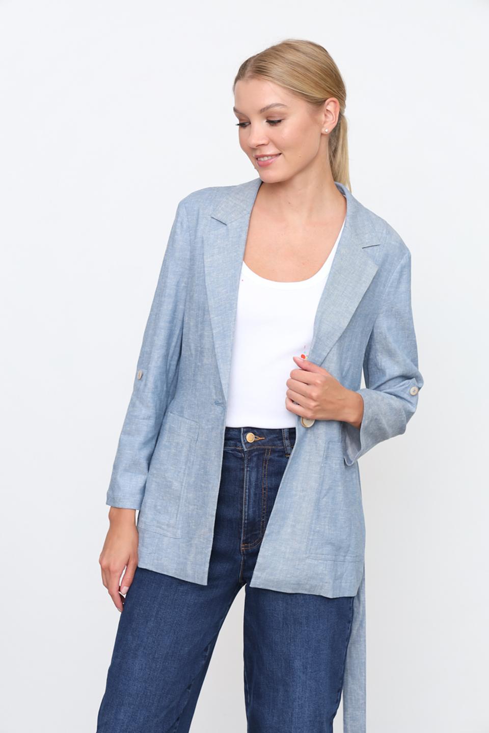 Жакет Taifun с поясом голубой