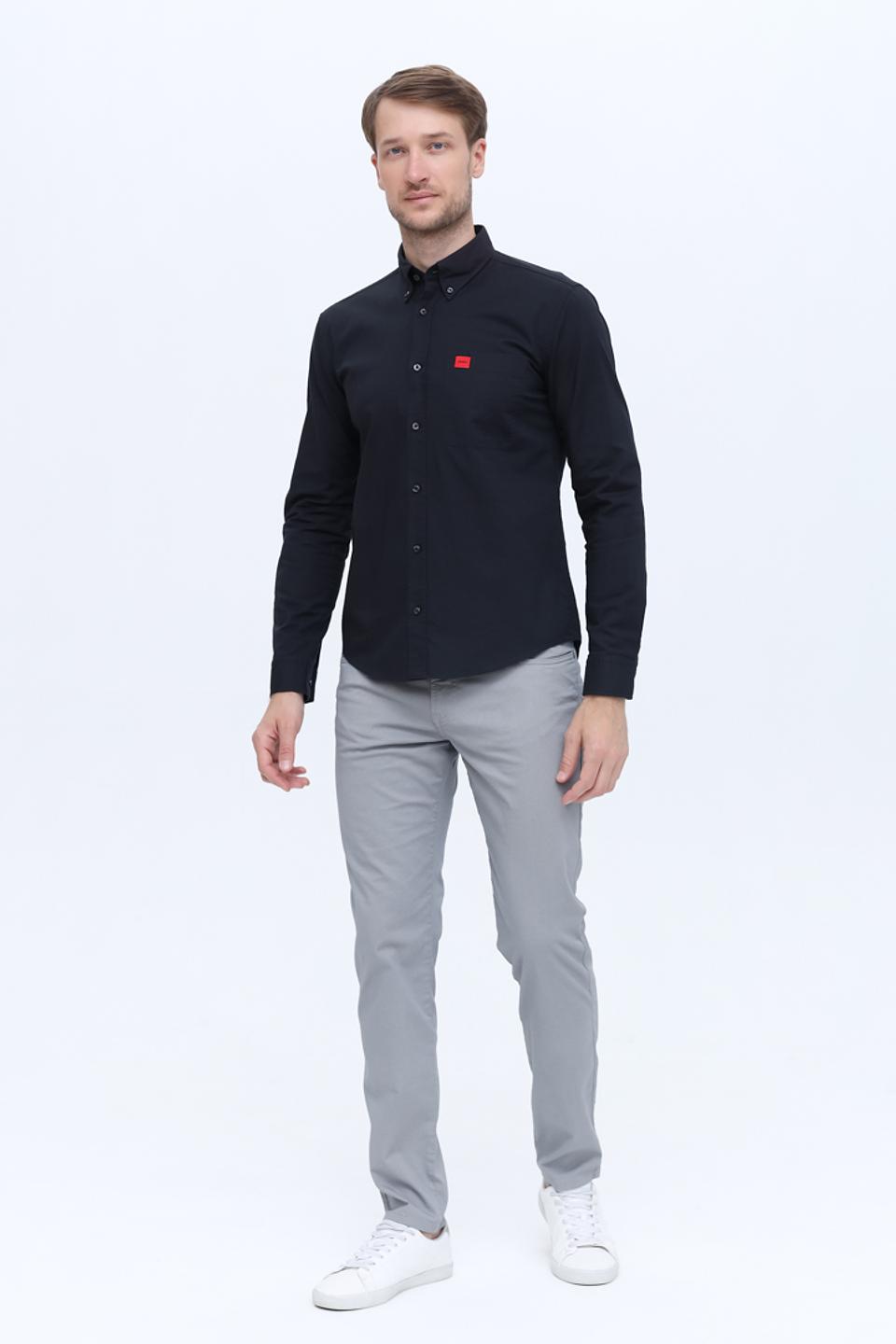 Брюки Bugatti серые Slim Fit