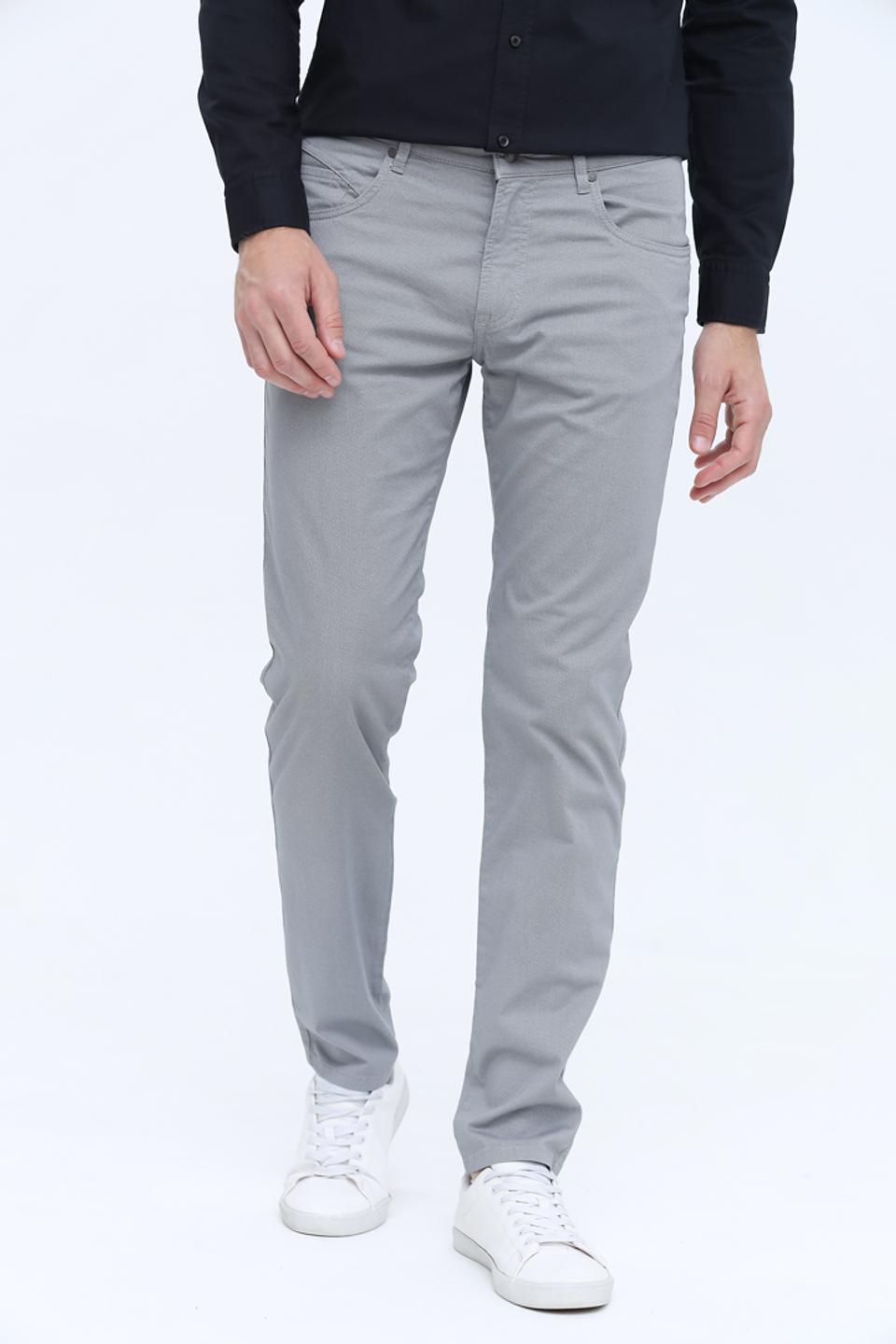 Брюки Bugatti серые Slim Fit