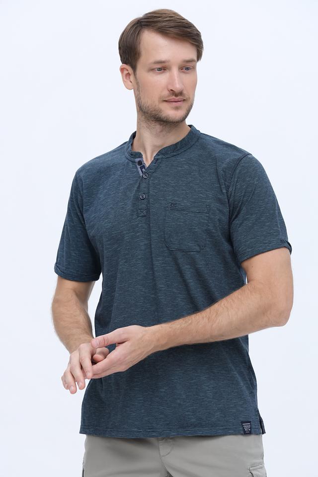 Футболка Casa Moda с планкой синяя