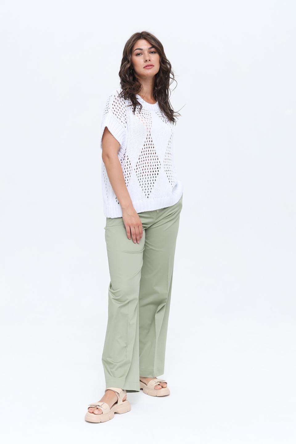 Пуловер Bugatti с ажурной вставкой