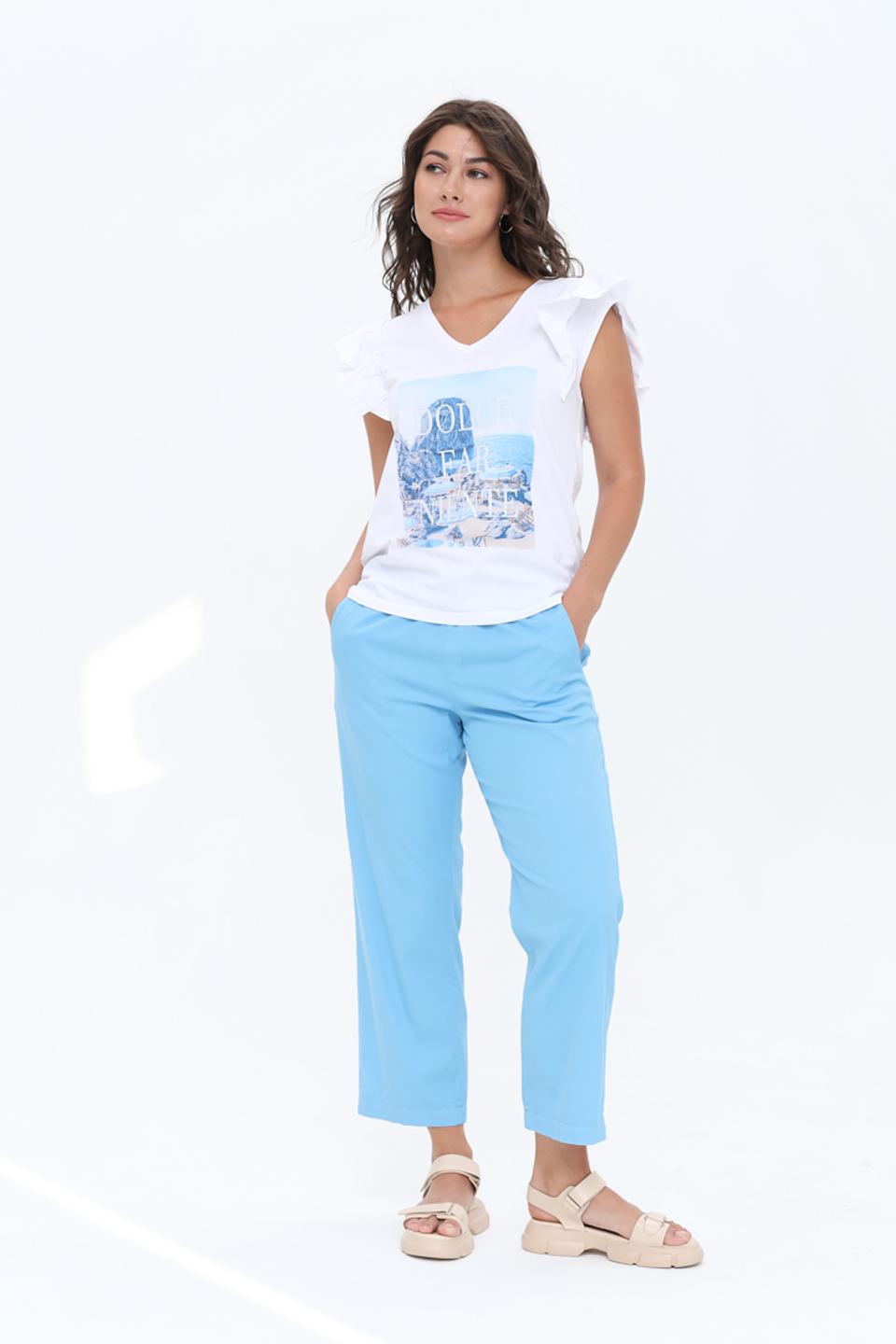 Брюки Angels кюлоты голубые