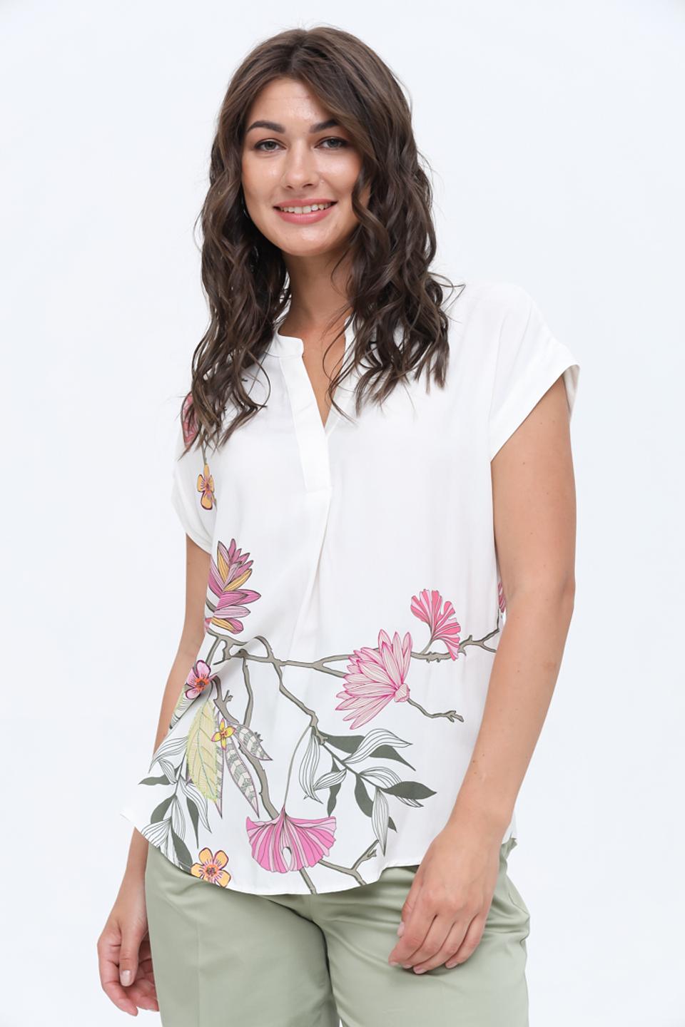 Блуза Bianca с цветочным принтом