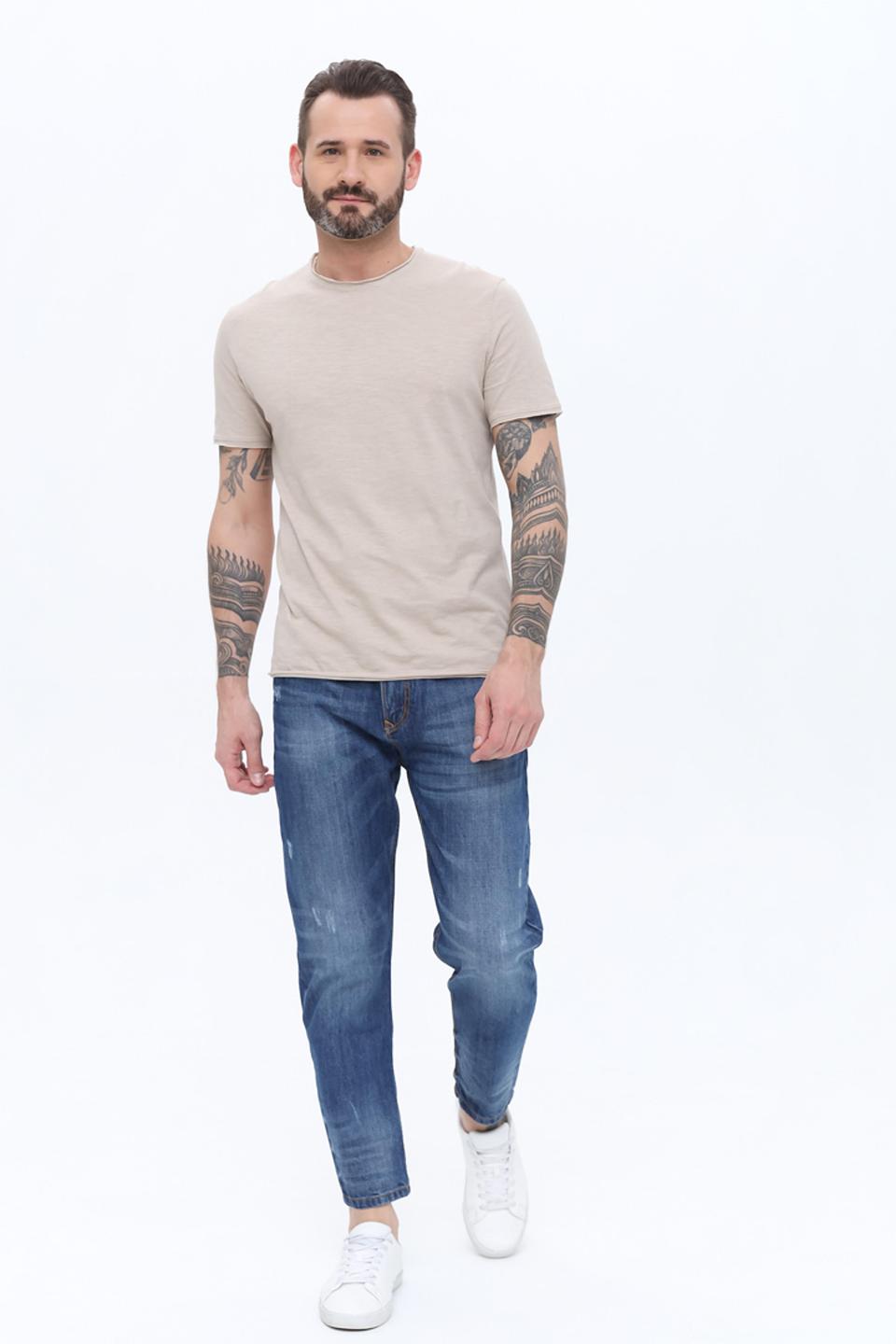 Джинсы Alcott с потертостями синие