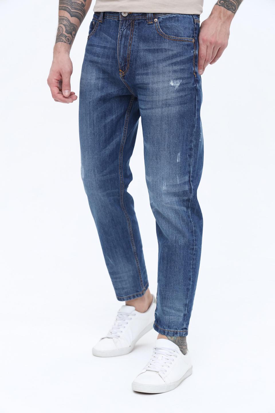 Джинсы Alcott с потертостями синие