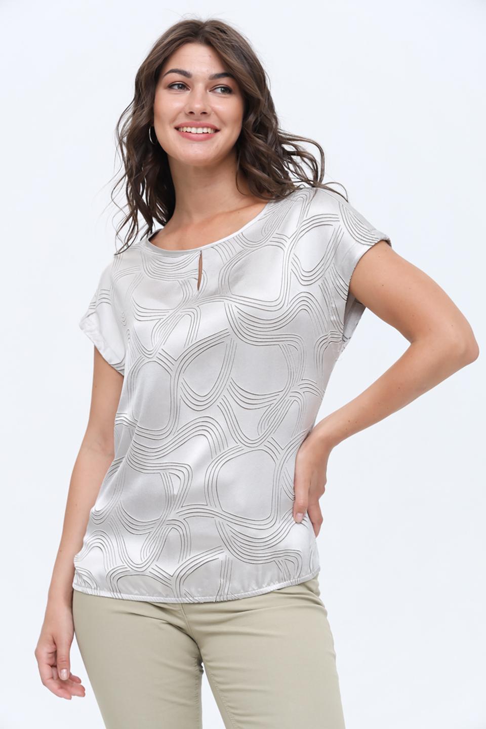 Блуза Bianca с геометрическим рисунком