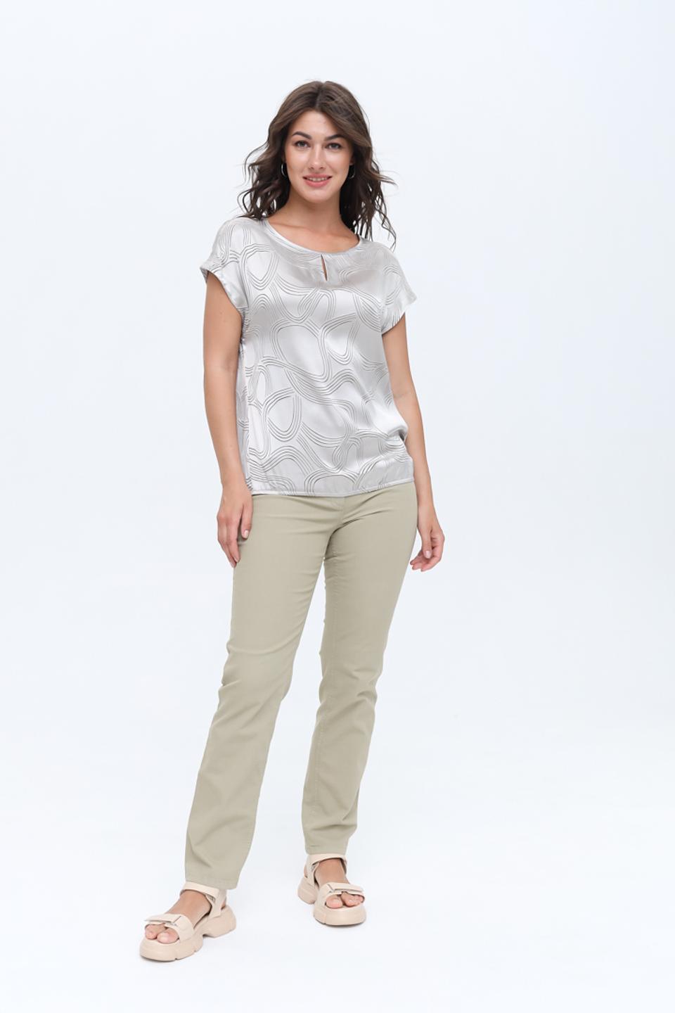 Блуза Bianca с геометрическим рисунком