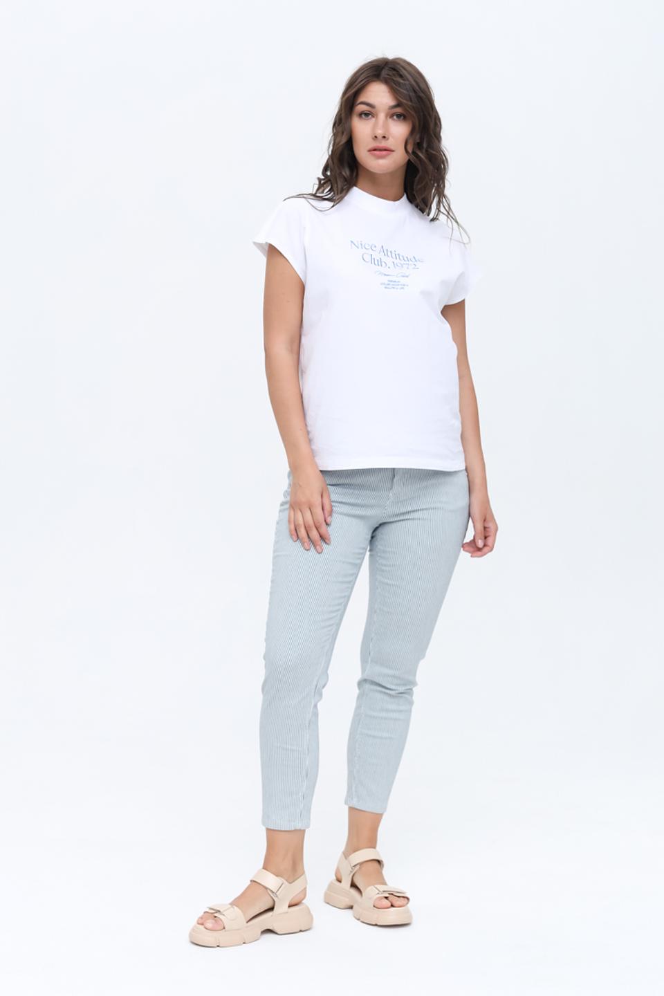 Капри Gardeur в полоску голубую